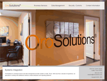 Tablet Screenshot of orosolutions.com